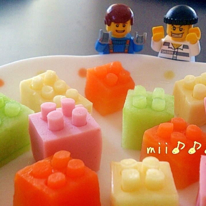 LEGO(レゴ)ブロックサラダ✿キャラ弁にぜひ♪